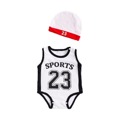 Summer Sports Romper with Hat