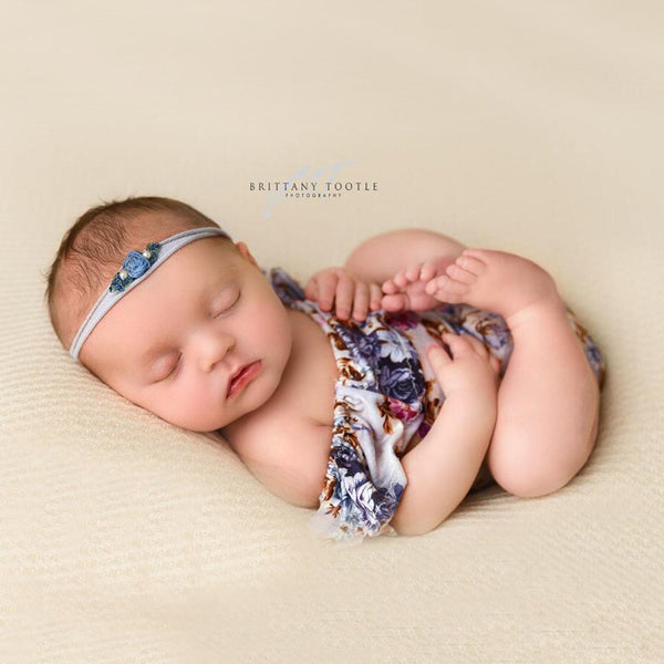 Newborn off the shoulder floral romper